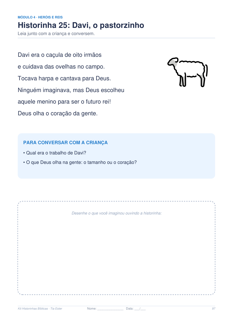 Página: Historinha de Davi