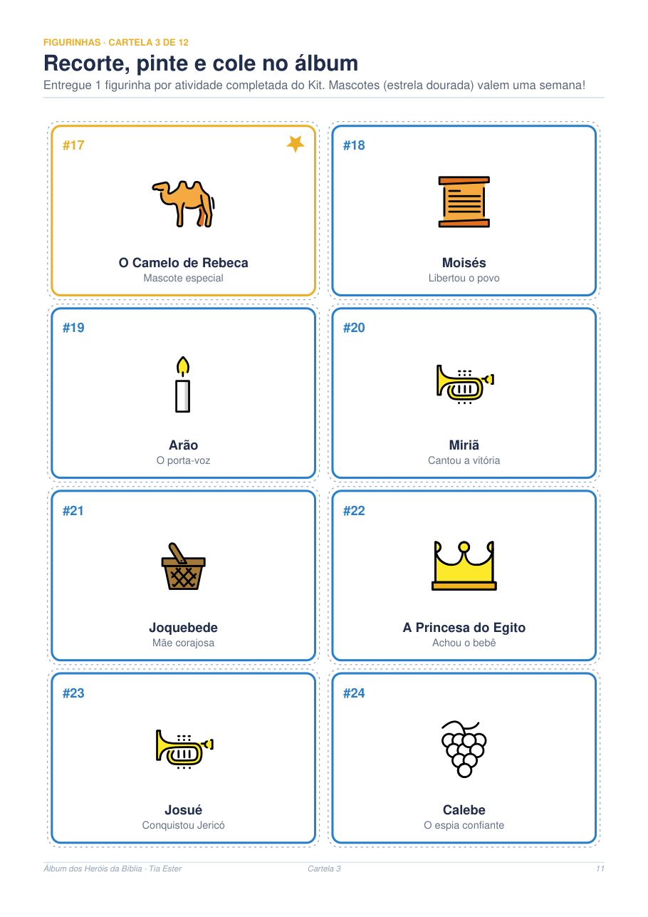 Página: Figurinhas do Álbum dos Heróis